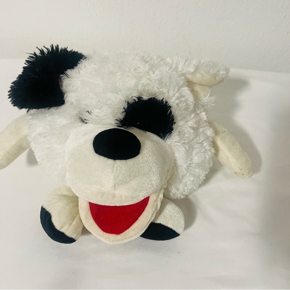 JOANN Plush Stuffed Puppet Barking Dog Black and White Stuffed Animal - Picture 3 of 7